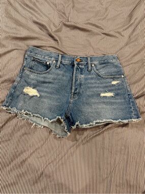 Madewell Blue Distressed Denim Cutoff Shorts